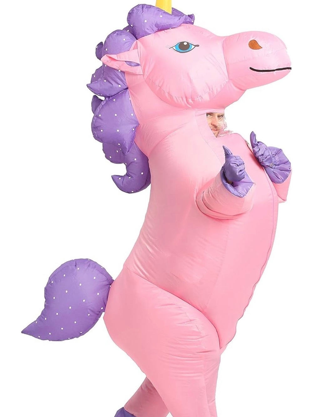 HALLOWEEN - Inflatable Pink and Purple Unicorn Adult Costume